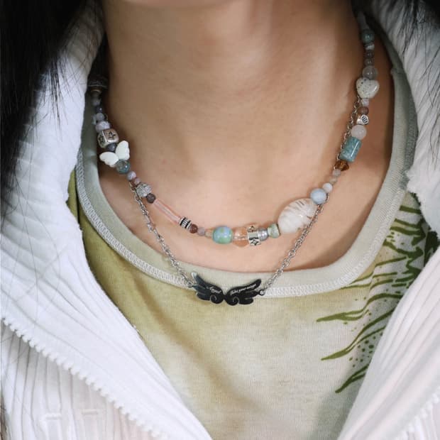 코지웨이브클럽 멀티스트랩 목걸이 08 화이트엔젤