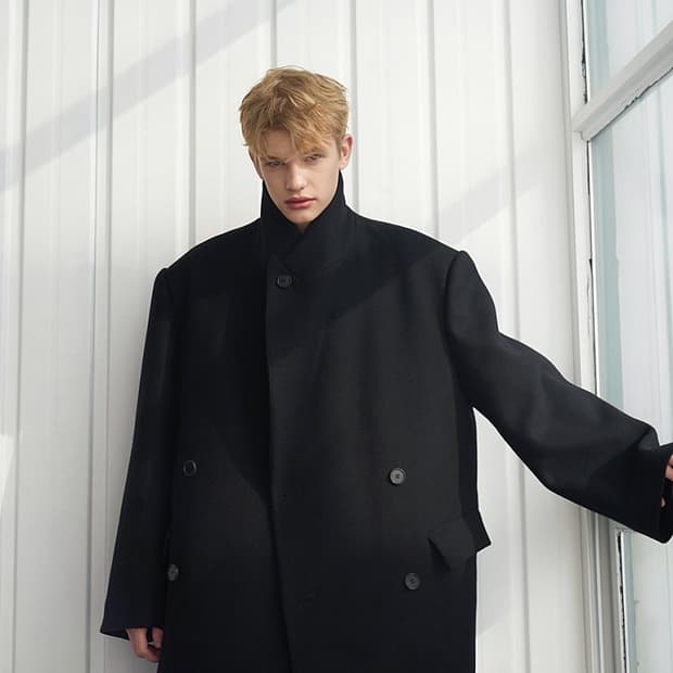 Yiyae 더블 코트 블랙