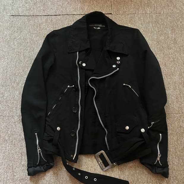 07aw Boiled Cotton Biker Jacke