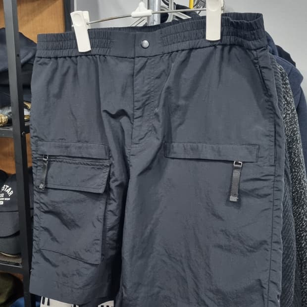 plac) 플랙 이쁜 검정 카고숏팬츠 허리33 상태매우좋음