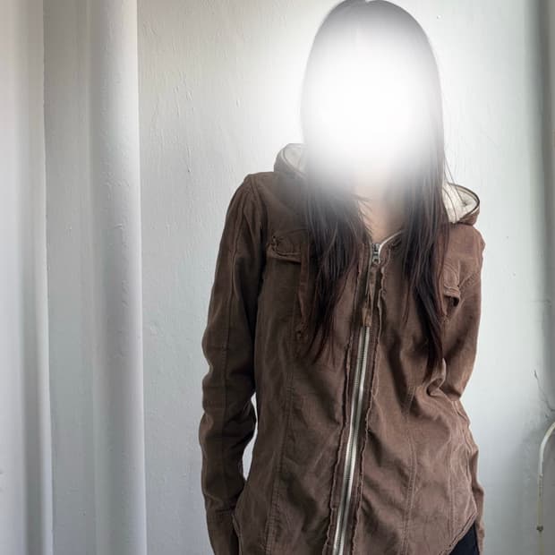 PPFM Brown Corduroy Fur Hood Jacket