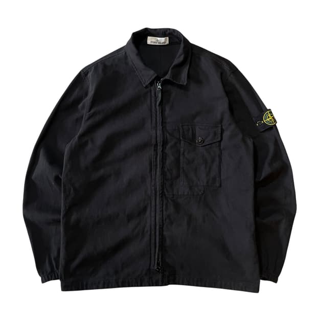 스톤아일랜드 올드이펙트 오버 집업 셔츠 자켓