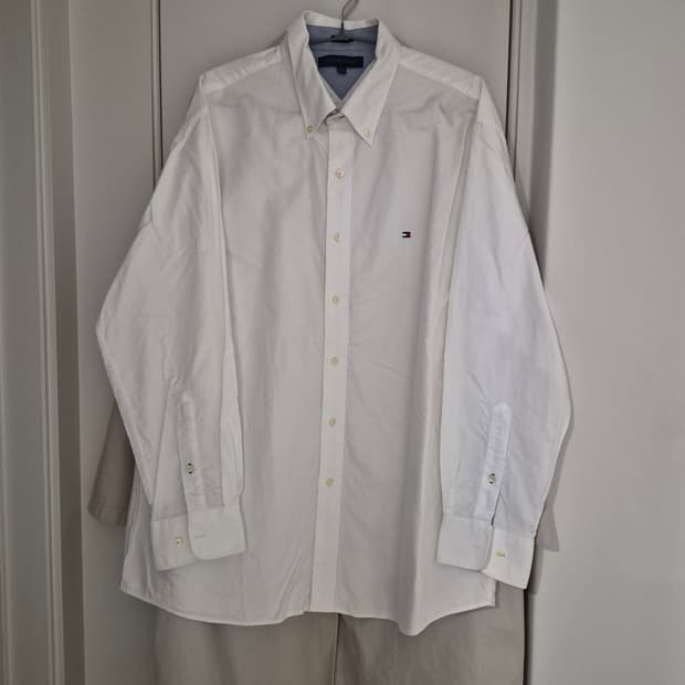 타미 힐피거 화이트 옥스포드 셔츠 (남녀공용)