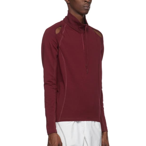 Saul nash 버건디 트위스트 집업