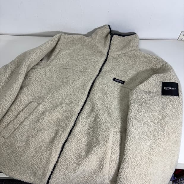 L 커버낫 아이보리 리버시블 뽀글이 후리스 자켓