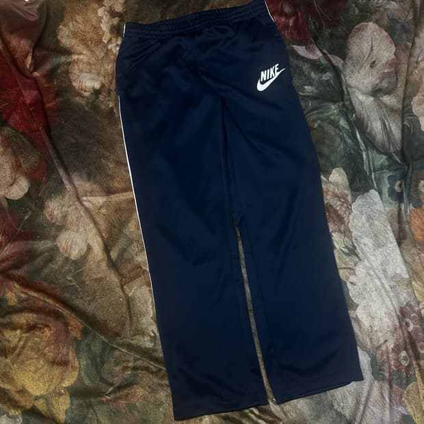 나이키 빈티지 화이트 사이드라인 네이비트랙팬츠 M