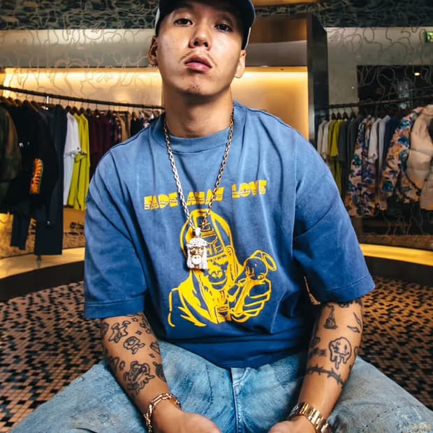 L 세인트미카엘 베이프 콜라보 반팔 티셔츠 네이비 생미카엘 세인트마이클