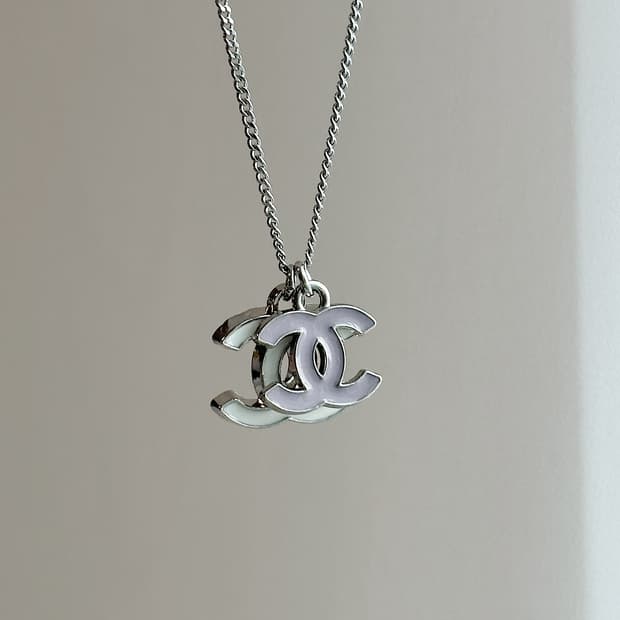 샤넬 더블 로고 목걸이