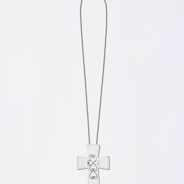 스컬프터크로스 헤어 온 스트랩 월렛 화이트 OS