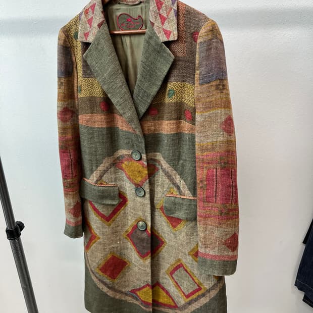 여) 에트로 웨스턴 린넨코트 