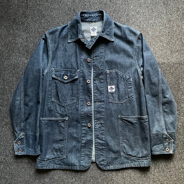 포스트오버롤즈 데님 커버올 엔지니어자켓 (드레익스아나토미카피그벨RRL)