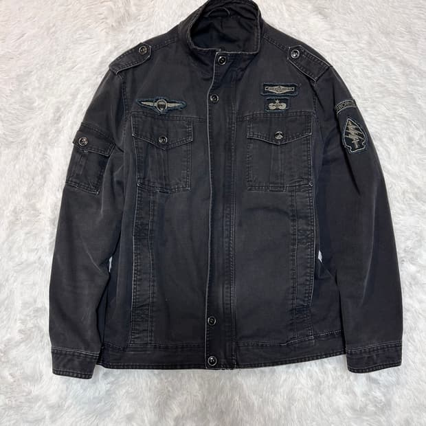 black military field jacket
