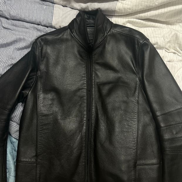 머듈 014 appendix 레더자켓 black 2size