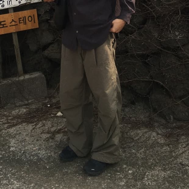 폴리테루 나일론 팬츠 3사이즈 베이지
