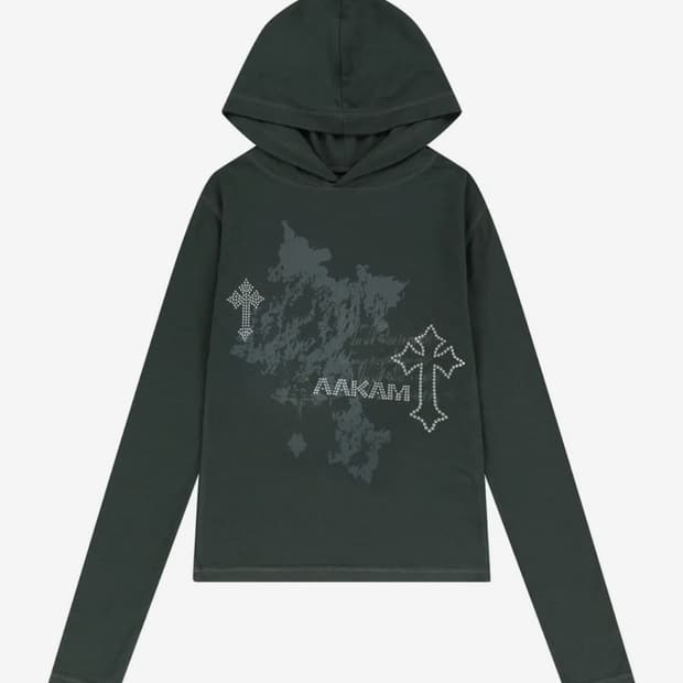 아캄 후드 롱슬리브 다크 그레이