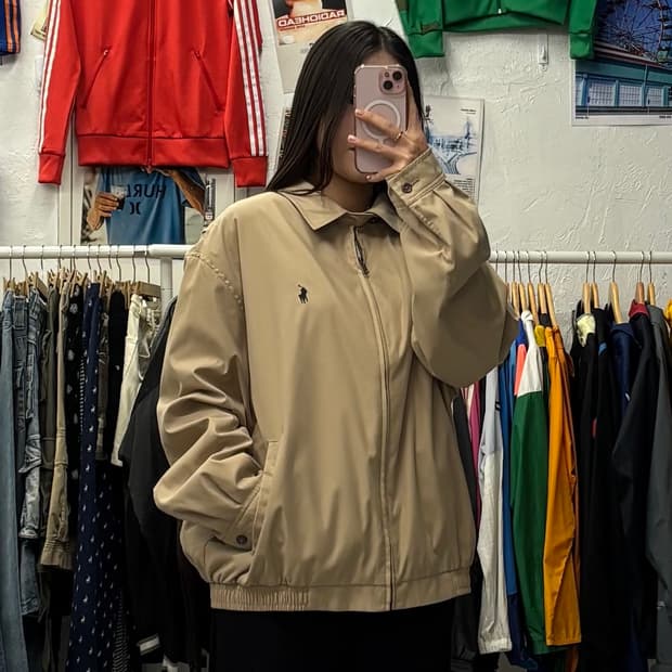폴로 랄프로렌 바이 스윙 베이지 블루종 자켓 L