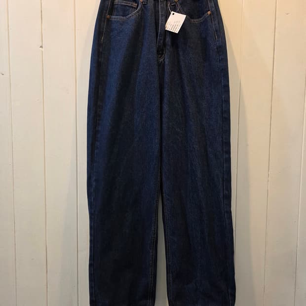 뒷 허리 밴딩 와이드 청바지