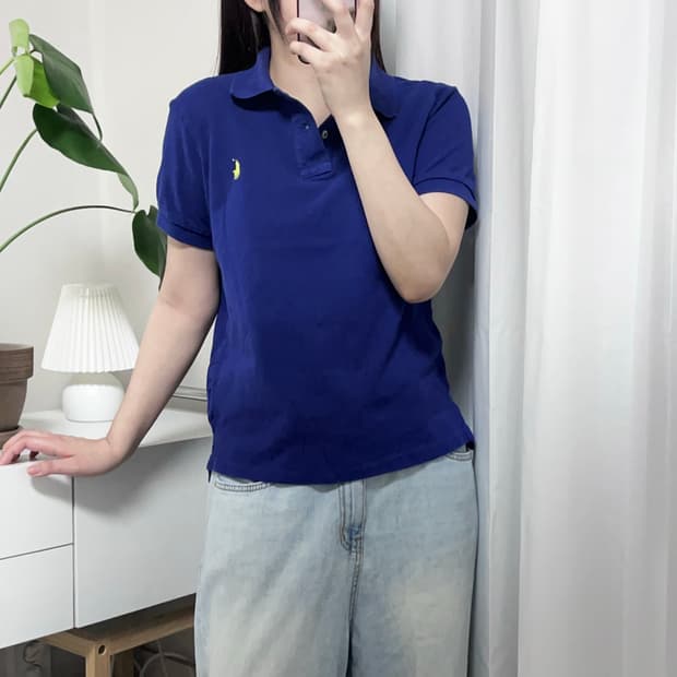폴로 딥블루/ 옐로우포니 반팔카라티 [ M ]