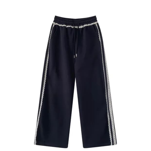 레이스 와이드 트레이닝 롱 팬츠