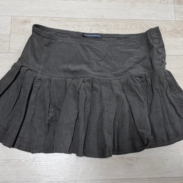 브랜디 멜빌 코듀로이 스커트 다크브라운