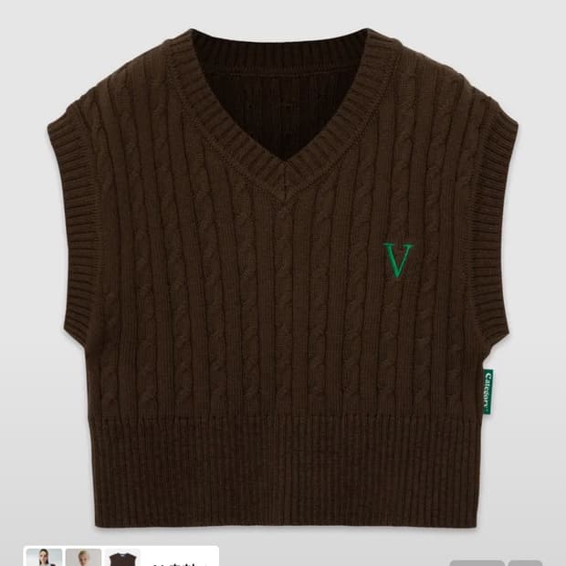 카테고리9 category9 CABLE KNIT VEST_DARK BRO