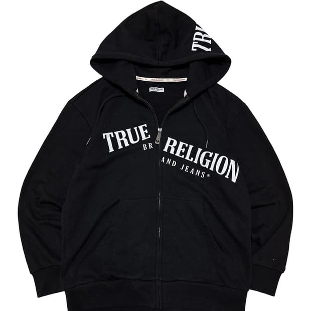 트루릴리전 블랙 후드집업