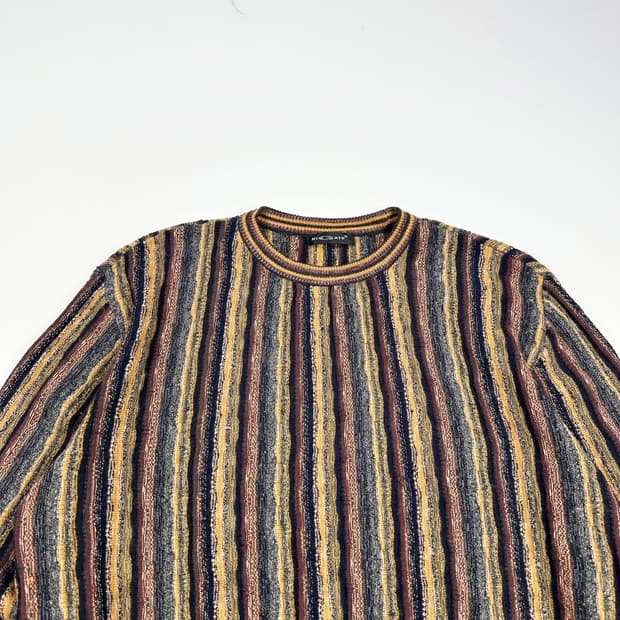 VTG 빈티지 스트라이프 케이블 니트 (L)