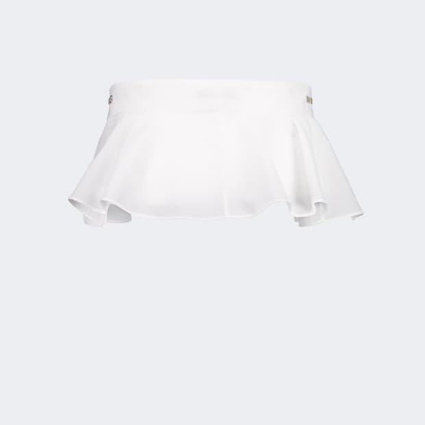 나비버스 프릴 벨트 랩스커트 화이트