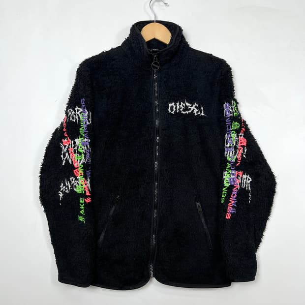 DIESEL 디젤 레이지 스펠아웃 후리스 자켓