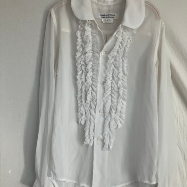 꼼데가르송 러플블라우스