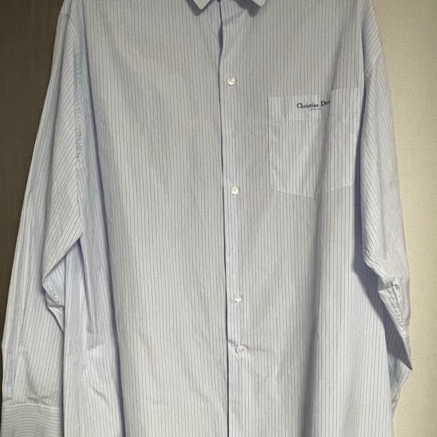 디올 남성 캐쥬얼 스트라이프 오버핏 셔츠