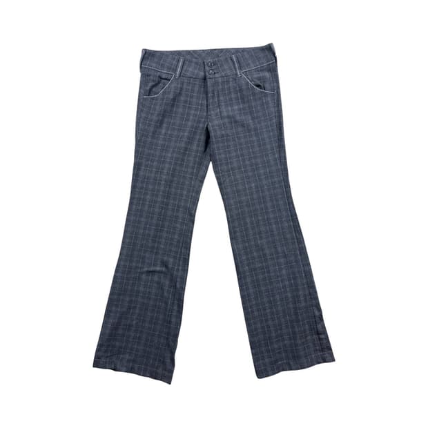 Bobson 체크 패턴 부츠컷 슬렉스 