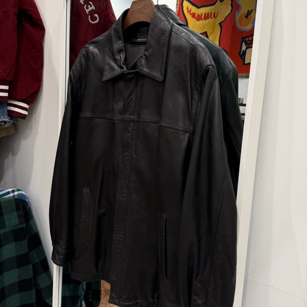 00s Idian 빈티지 쉽스킨 레더 카코트