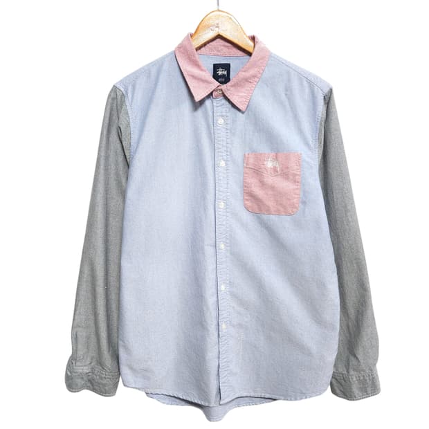 100)Stussy 스투시 멀티배색 옥스포드 셔츠