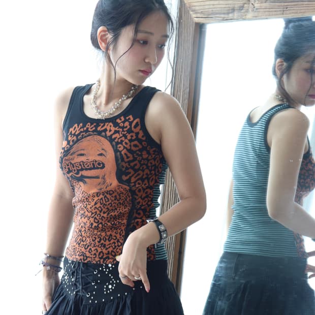 [Hysteric Mini] Orange Leopard Tank Top