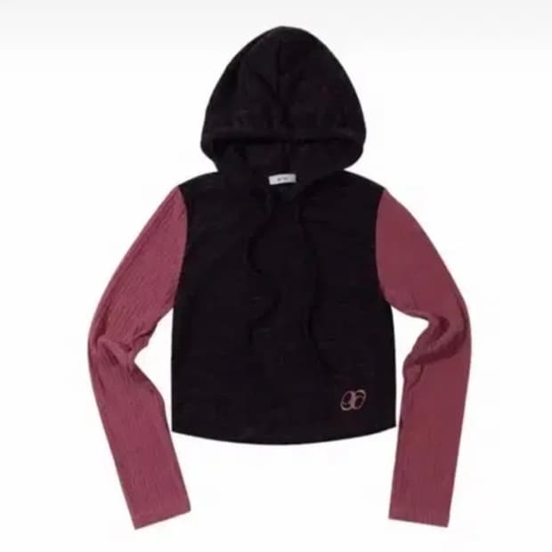 애즈온 니트  POP REGLAN LOGO HOOD KNIT