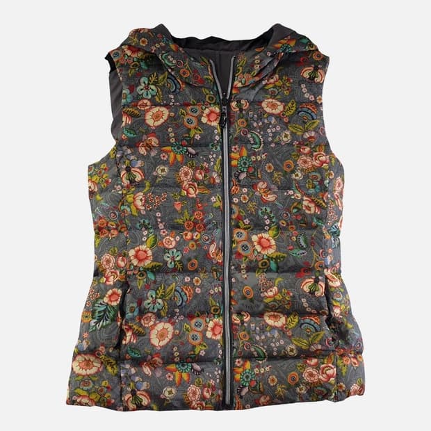 오일릴리 그레이 여자 패딩 조끼 S N4656