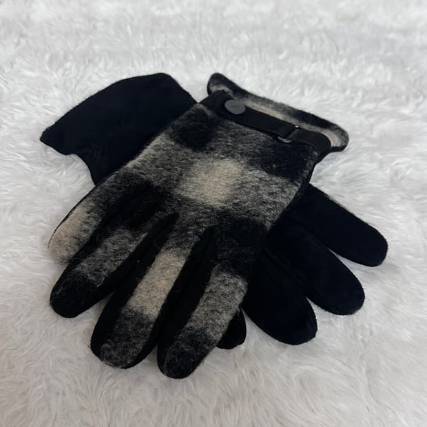 [새상품] 존바바토스(John Varvatos) 캐시미어 체크 장갑