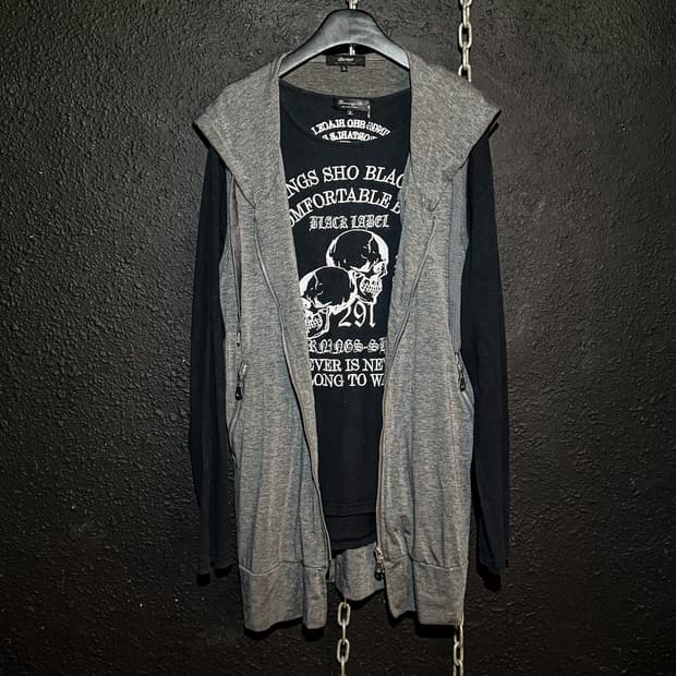 Sleeveless Hood Zip-up Vest  