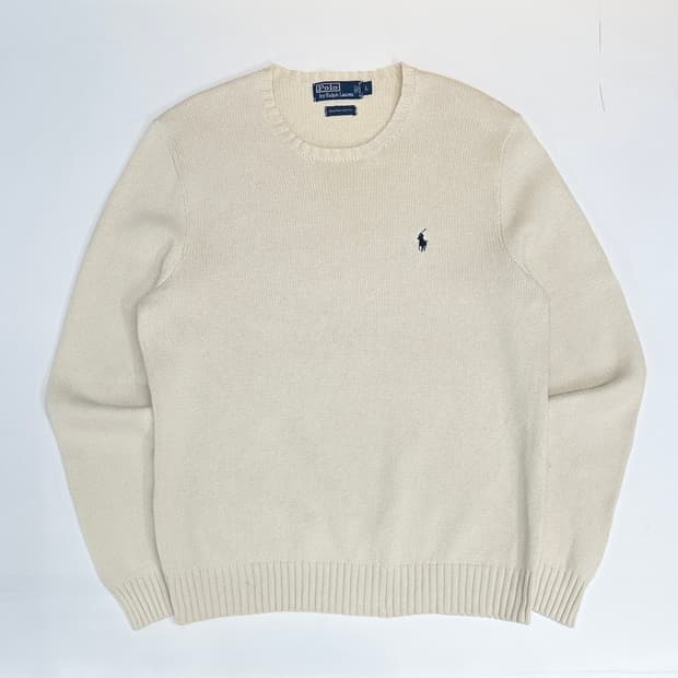 폴로 랄프로렌  피마코튼니트 (아이보리)
