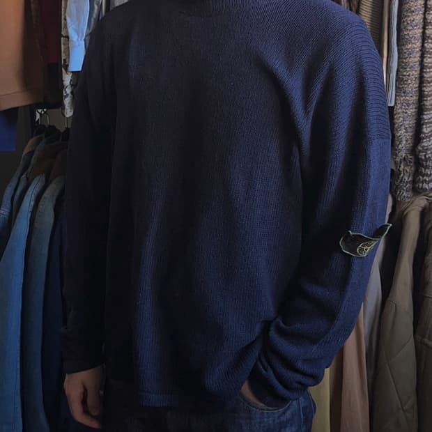 80s 스톤아일랜드 아카이브 실크 니트 점퍼