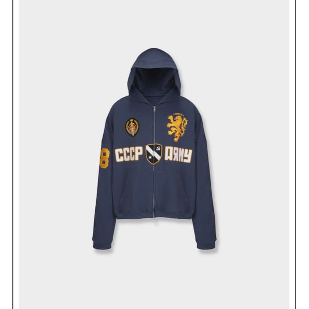 사이드서비스 side service 네이비 후드집업