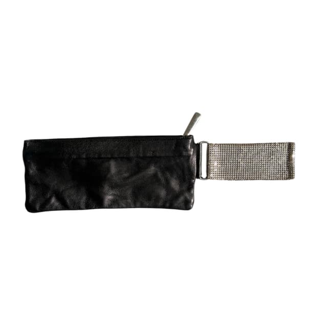 Metal mesh leather mini bag 