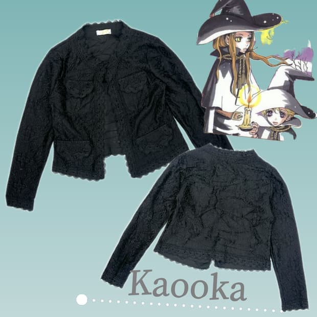 🖤슈슈룬 마계깔 블랙 자켓 가디건 🖤 레이스 공겜여주 지뢰계 데빌 