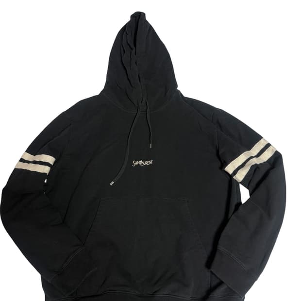 Saint Laurent Paris Logo Hoodie Black XL