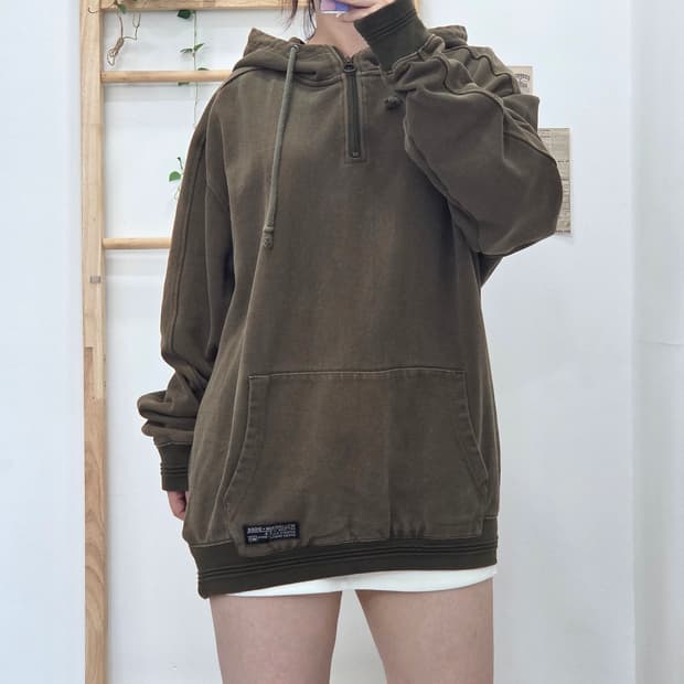 [프립]L/디키즈 반집업 후드티 카키