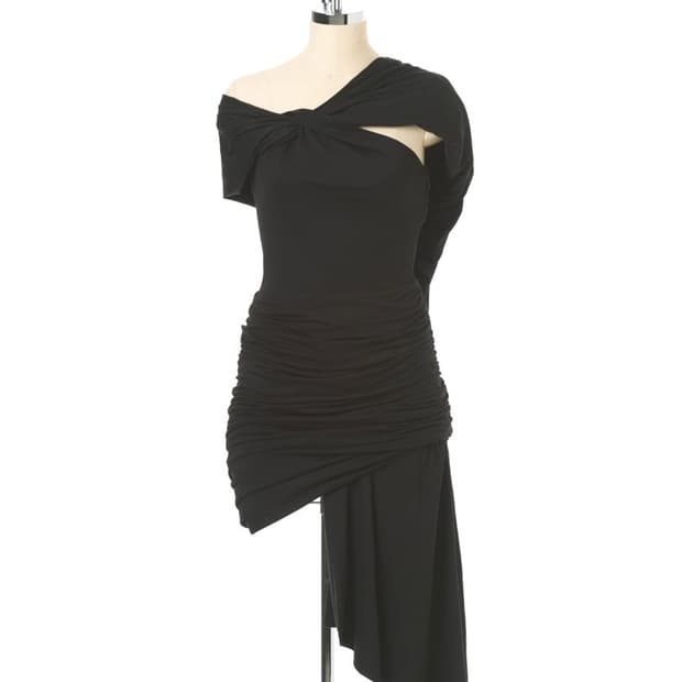 twisted draping dress