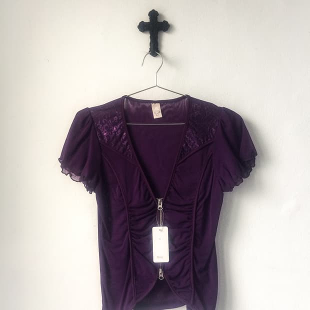 Rozen cavalier shirring zip up