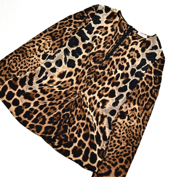 Saint Laurent 17SS leopard silk top