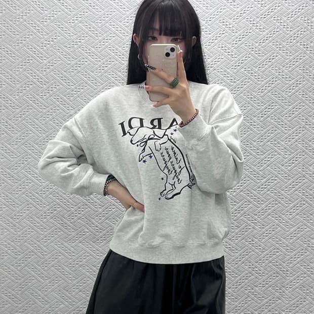 마르디메르크디 키치 퍼피 프린팅 맨투맨 110 C10295